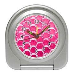 Hexagon Windows Travel Alarm Clock by essentialimage365