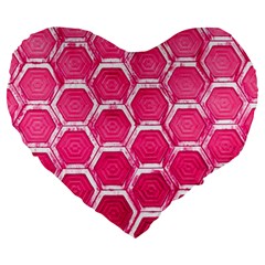 Hexagon Windows Large 19  Premium Heart Shape Cushions by essentialimage365