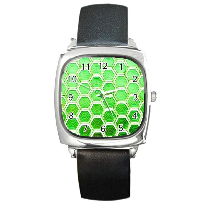 Hexagon Windows Square Metal Watch