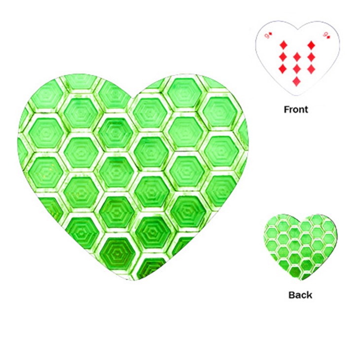 Hexagon Windows Playing Cards Single Design (Heart)