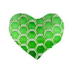 Hexagon Windows Standard 16  Premium Heart Shape Cushions by essentialimage365