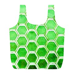 Hexagon Windows Full Print Recycle Bag (l) by essentialimage365