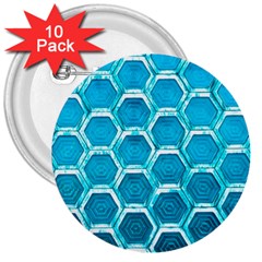 Hexagon Windows 3  Buttons (10 Pack)  by essentialimage365