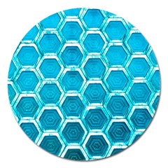 Hexagon Windows Magnet 5  (round) by essentialimage365