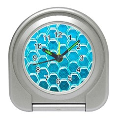 Hexagon Windows Travel Alarm Clock by essentialimage365