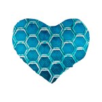 Hexagon Windows Standard 16  Premium Heart Shape Cushions Front