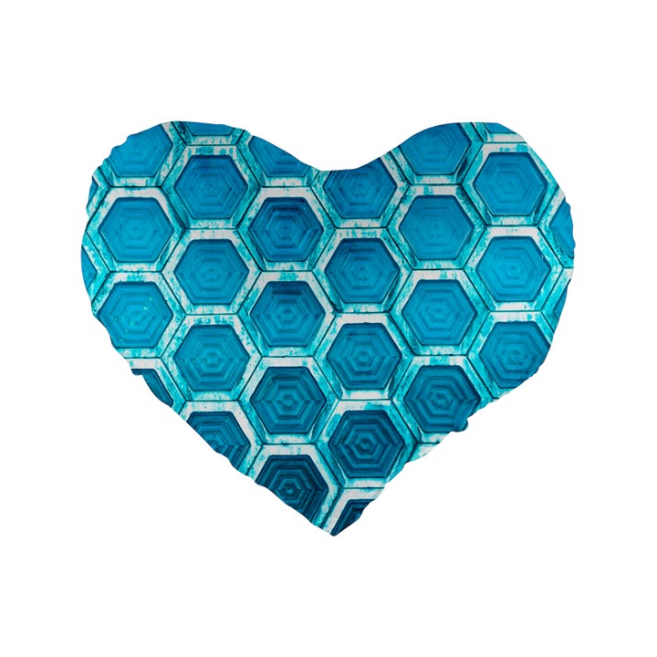 Hexagon Windows Standard 16  Premium Heart Shape Cushions