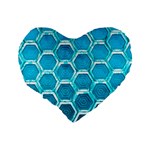 Hexagon Windows Standard 16  Premium Heart Shape Cushions Back