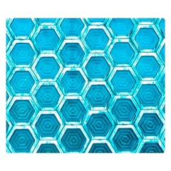 Hexagon Windows Double Sided Flano Blanket (small)  by essentialimage365