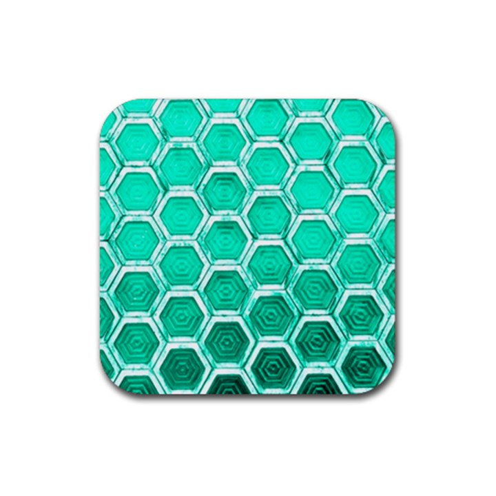 Hexagon Windows Rubber Coaster (Square) 