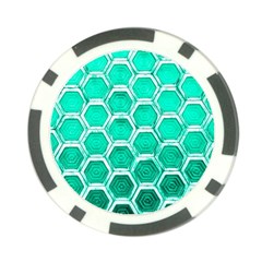 Hexagon Windows Poker Chip Card Guard by essentialimage365