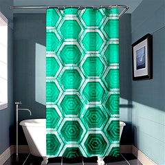 Hexagon Windows Shower Curtain 36  X 72  (stall)  by essentialimage365