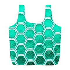 Hexagon Windows Full Print Recycle Bag (l) by essentialimage365