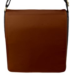 Caramel Cafe Flap Closure Messenger Bag (S)