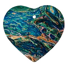 Oceanic Mircoscope  Heart Ornament (two Sides)