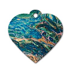 Oceanic Mircoscope  Dog Tag Heart (two Sides) by BrenZenCreations