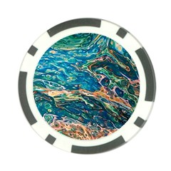 Oceanic Mircoscope  Poker Chip Card Guard by BrenZenCreations