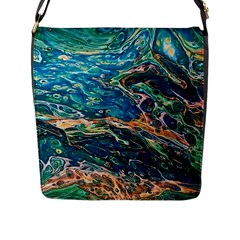 Oceanic Mircoscope  Flap Closure Messenger Bag (l) by BrenZenCreations