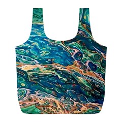 Oceanic Mircoscope  Full Print Recycle Bag (l) by BrenZenCreations