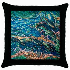 Oceanic Mircoscope  Throw Pillow Case (black)