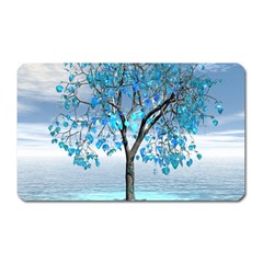 Crystal Blue Tree Magnet (rectangular) by icarusismartdesigns