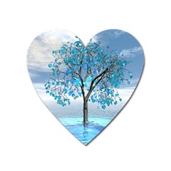 Crystal Blue Tree Heart Magnet by icarusismartdesigns