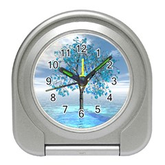 Crystal Blue Tree Travel Alarm Clock by icarusismartdesigns