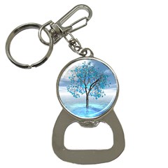 Crystal Blue Tree Bottle Opener Key Chain by icarusismartdesigns