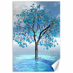 Crystal Blue Tree Canvas 24  X 36  by icarusismartdesigns