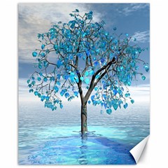 Crystal Blue Tree Canvas 11  X 14  by icarusismartdesigns