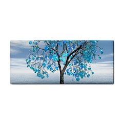 Crystal Blue Tree Hand Towel by icarusismartdesigns