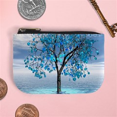 Crystal Blue Tree Mini Coin Purse by icarusismartdesigns