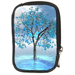 Crystal Blue Tree Compact Camera Leather Case by icarusismartdesigns