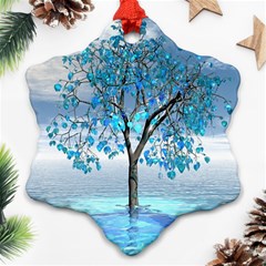 Crystal Blue Tree Ornament (snowflake)