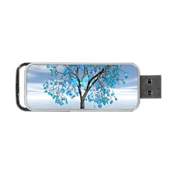 Crystal Blue Tree Portable Usb Flash (two Sides) by icarusismartdesigns