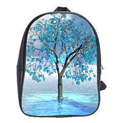 Crystal Blue Tree School Bag (xl) by icarusismartdesigns