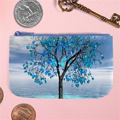 Crystal Blue Tree Large Coin Purse by icarusismartdesigns