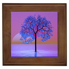 Tree Sunset Framed Tile by icarusismartdesigns