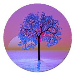 Tree Sunset Magnet 5  (round) by icarusismartdesigns