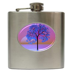 Tree Sunset Hip Flask (6 Oz) by icarusismartdesigns