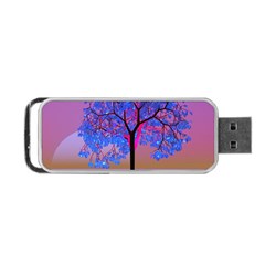 Tree Sunset Portable Usb Flash (one Side) by icarusismartdesigns