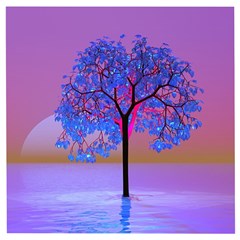 Tree Sunset Wooden Puzzle Square by icarusismartdesigns