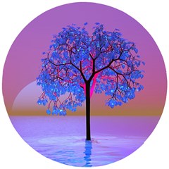 Tree Sunset Wooden Puzzle Round by icarusismartdesigns