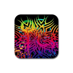 Abstract Jungle Rubber Coaster (square)  by icarusismartdesigns