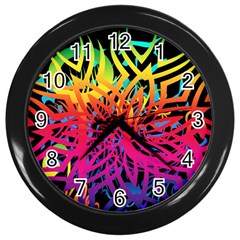 Abstract Jungle Wall Clock (black) by icarusismartdesigns