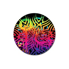 Abstract Jungle Magnet 3  (round) by icarusismartdesigns