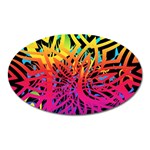 Abstract Jungle Oval Magnet Front