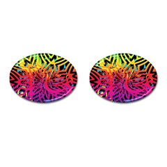 Abstract Jungle Cufflinks (oval) by icarusismartdesigns