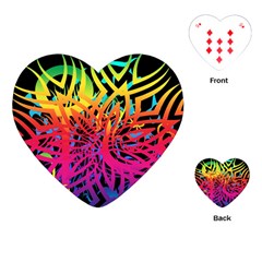 Abstract Jungle Playing Cards Single Design (heart)