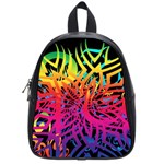 Abstract Jungle School Bag (Small) Front